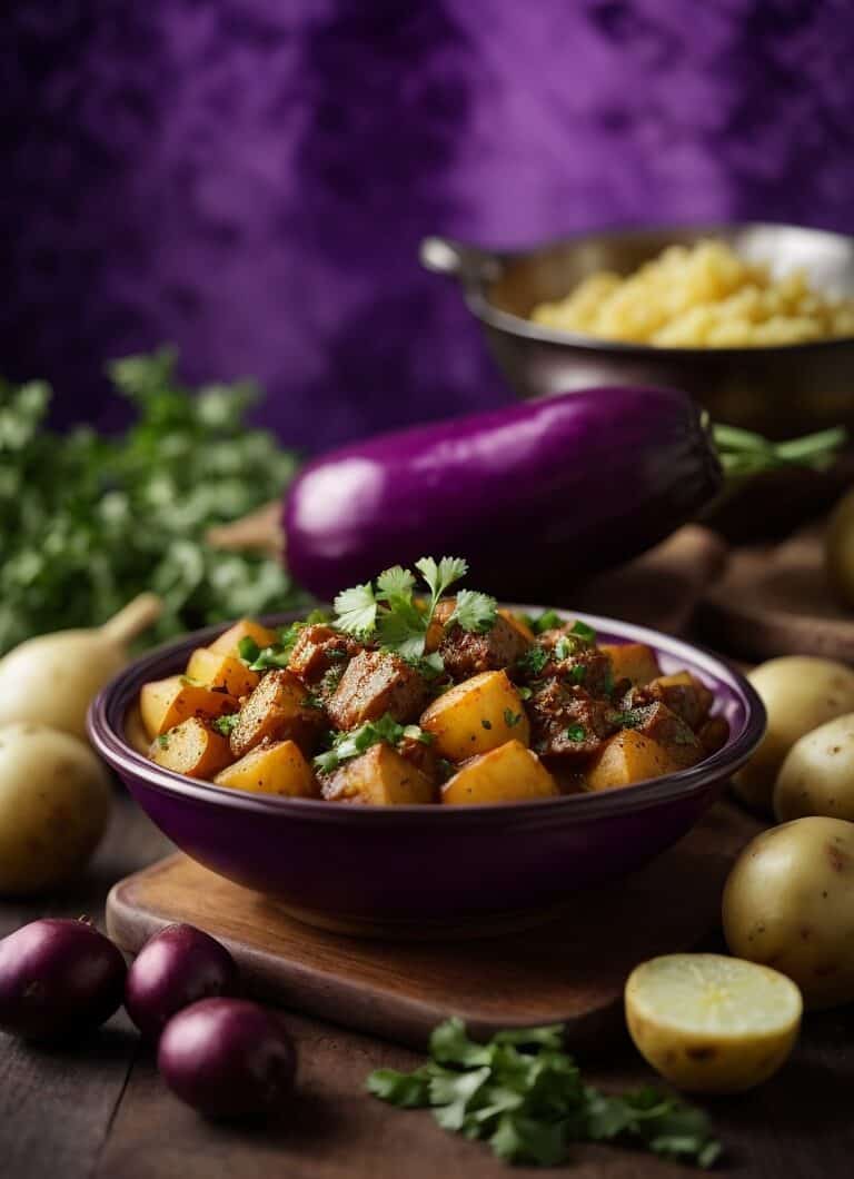 Easy Aloo Baingan (Eggplant and Potato Curry)